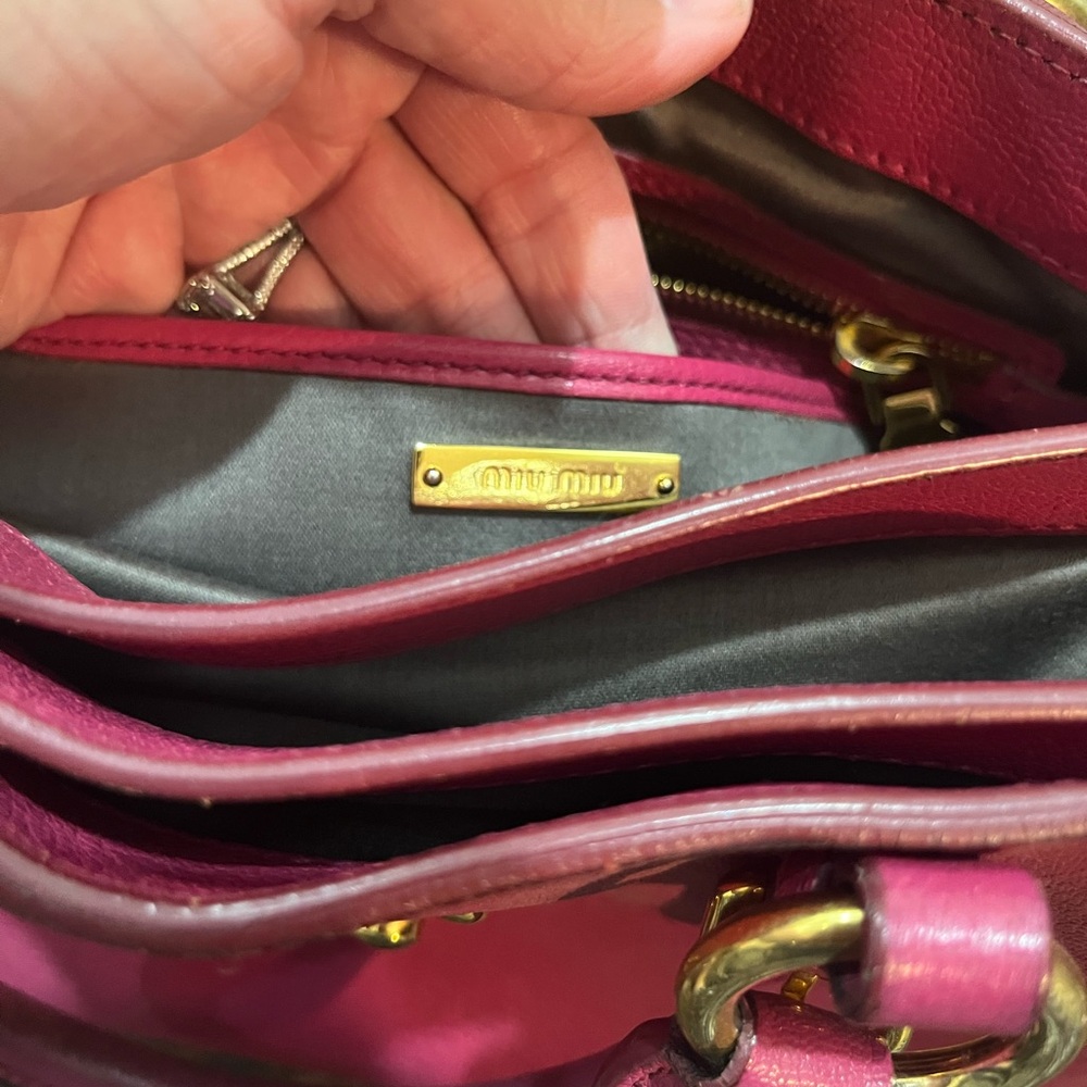 Miu Miu pink Satchel with Crossbody strap, EUC, comes with COA - Picture 9 of 13